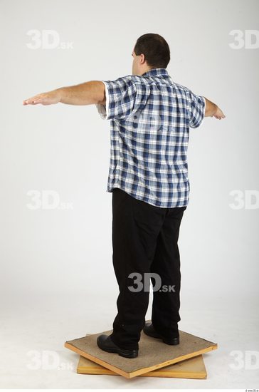 Whole Body Man T poses Casual Overweight Studio photo references