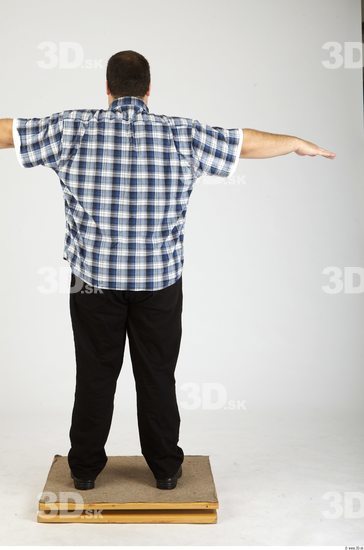 Whole Body Man T poses Casual Overweight Studio photo references