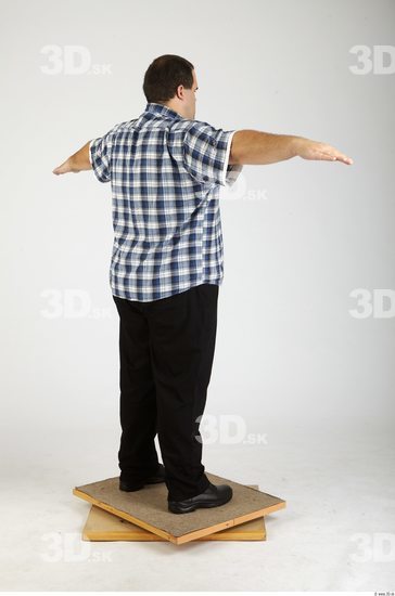 Whole Body Man T poses Casual Overweight Studio photo references