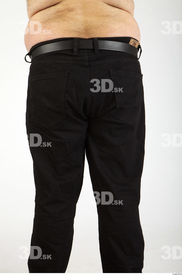 Thigh Whole Body Man Casual Trousers Overweight Studio photo references