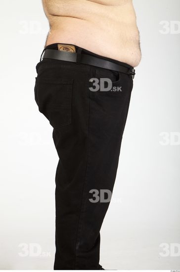 Thigh Whole Body Man Casual Trousers Overweight Studio photo references