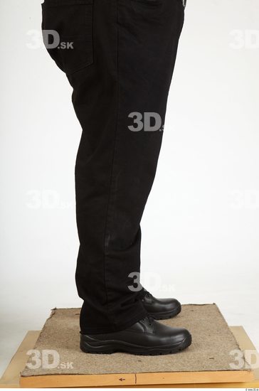 Calf Whole Body Man Casual Trousers Overweight Studio photo references