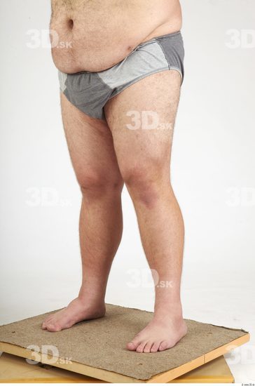 Leg Whole Body Man Hairy Casual Underwear Pants Overweight Studio photo references