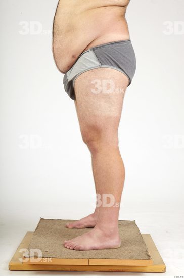 Leg Whole Body Man Hairy Casual Underwear Pants Overweight Studio photo references