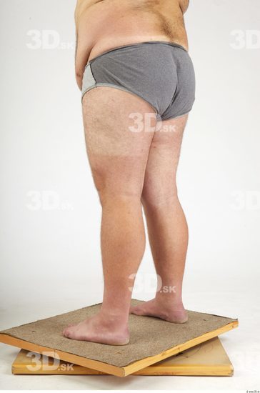 Leg Whole Body Man Hairy Casual Underwear Pants Overweight Studio photo references