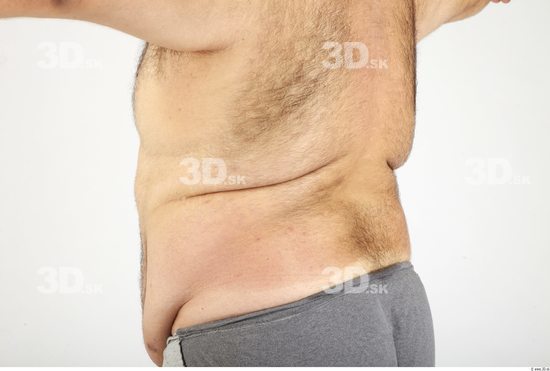 Whole Body Back Man Hairy Nude Casual Overweight Studio photo references