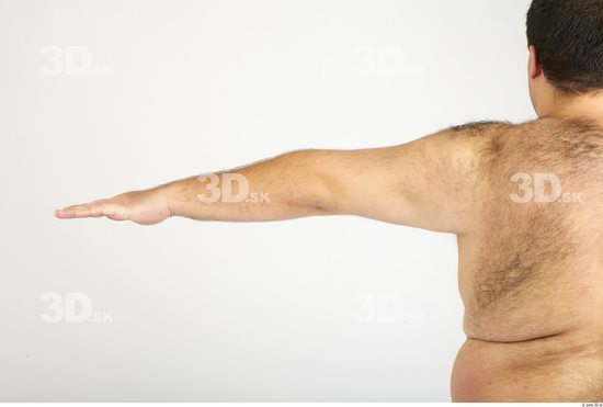 Arm Whole Body Man Nude Casual Overweight Studio photo references