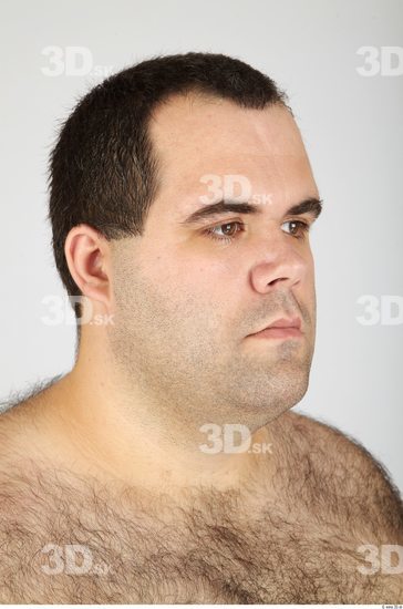 Whole Body Head Man Casual Overweight Studio photo references