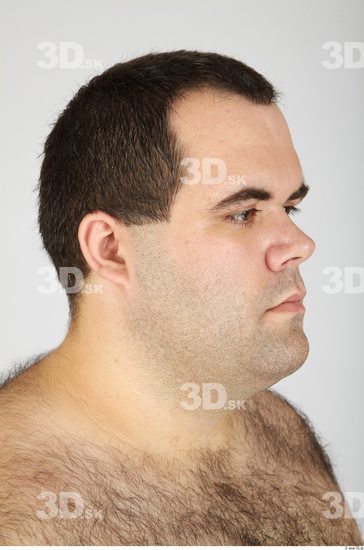 Whole Body Head Man Casual Overweight Studio photo references