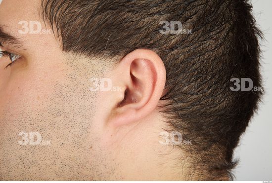 Ear Whole Body Man Casual Overweight Studio photo references