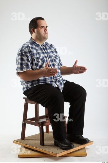 Whole Body Man Artistic poses White Casual Overweight