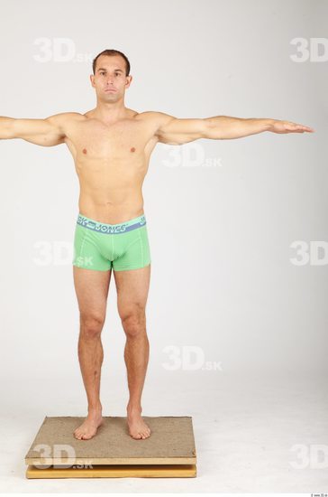 Whole Body Man T poses Underwear Sports Pants Athletic Studio photo references