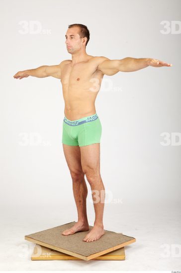 Whole Body Man T poses Underwear Sports Pants Athletic Studio photo references