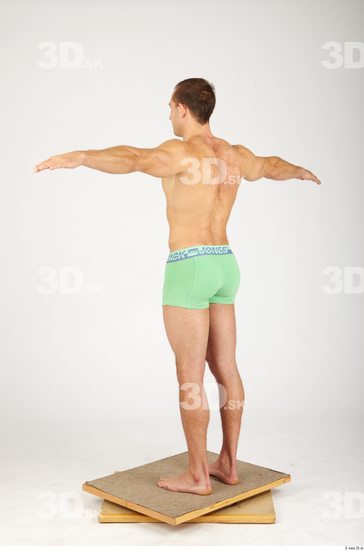 Whole Body Man T poses Underwear Sports Pants Athletic Studio photo references