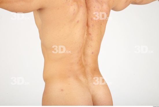 Whole Body Back Man Nude Sports Athletic Studio photo references