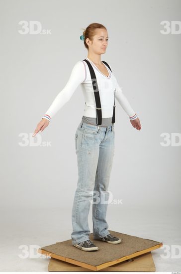 Whole Body Woman Animation references Casual Slim Studio photo references