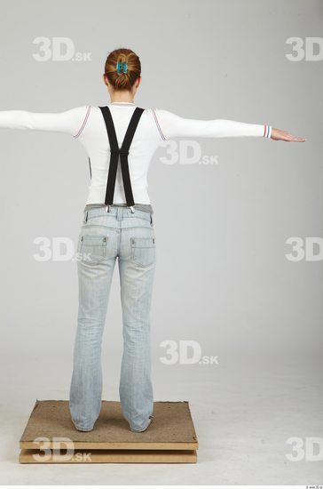 Whole Body Woman T poses Casual Slim Studio photo references