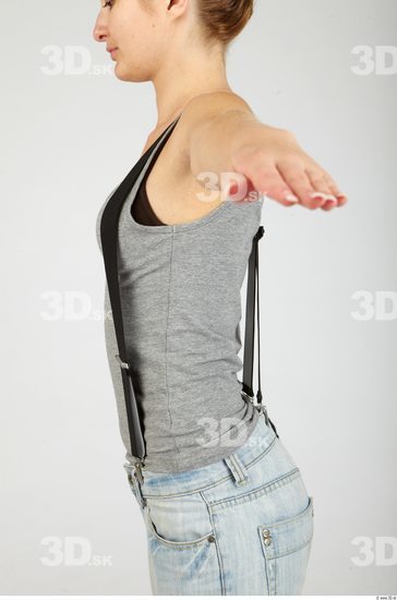 Upper Body Whole Body Woman Casual Singlet Slim Studio photo references