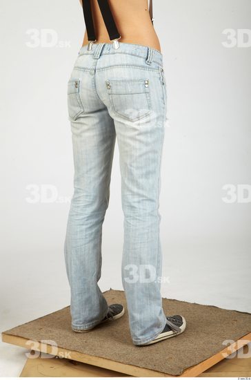 Leg Whole Body Woman Casual Jeans Slim Studio photo references