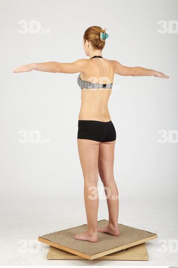 Whole Body Woman T poses Casual Underwear Slim Studio photo references