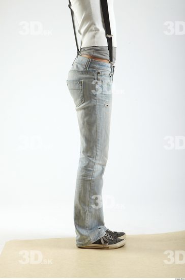 Leg Woman Animation references White Casual Jeans Slim