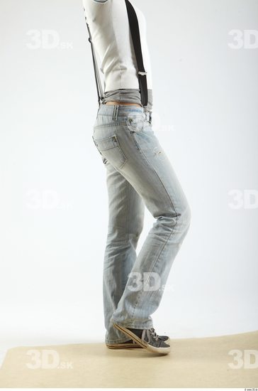 Leg Woman Animation references White Casual Jeans Slim