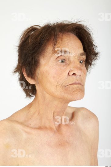 Whole Body Head Woman Slim Wrinkles Studio photo references