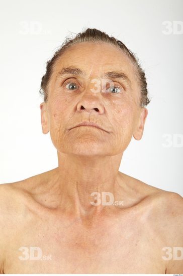 Whole Body Head Woman Slim Wrinkles Studio photo references