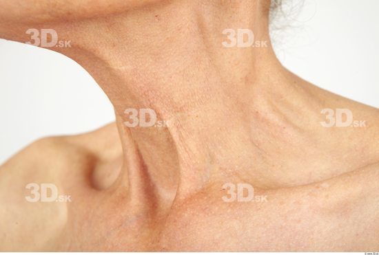 Neck Whole Body Woman Nude Slim Wrinkles Studio photo references