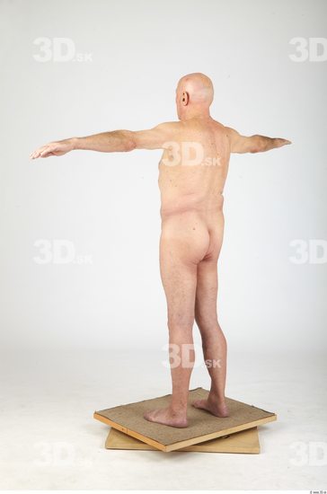 and more Whole Body Man T poses Nude Formal Chubby Bald Studio photo references