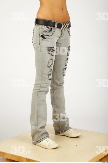 Leg Whole Body Woman Animation references Casual Jeans Slim Studio photo references