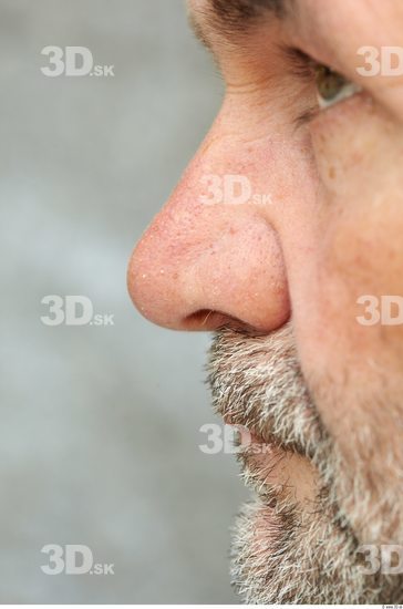 Nose Man White Overweight Bearded