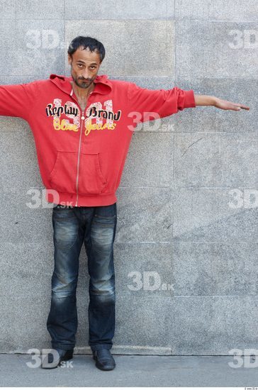 Whole Body Head Man T poses Casual Slim Average Street photo references