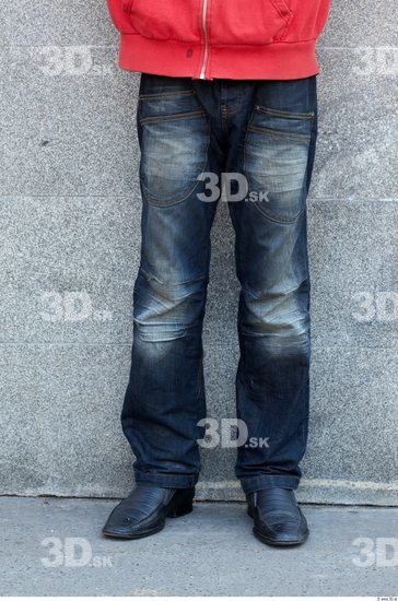 Leg Head Man Casual Jeans Slim Average Street photo references