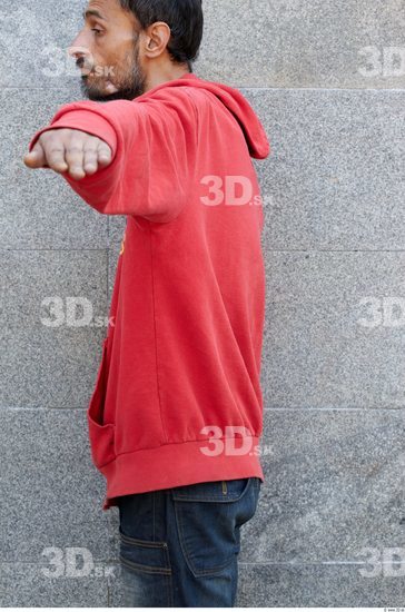 Upper Body Head Man Casual Sweatshirt Slim Average Street photo references