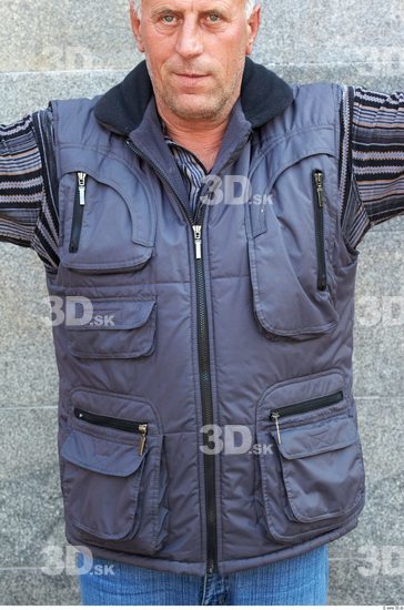 Upper Body Head Man Casual Vest Average Overweight Street photo references