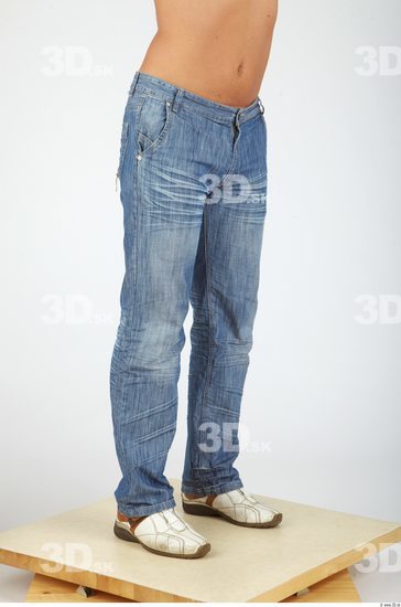 Leg Whole Body Man Casual Jeans Chubby Studio photo references