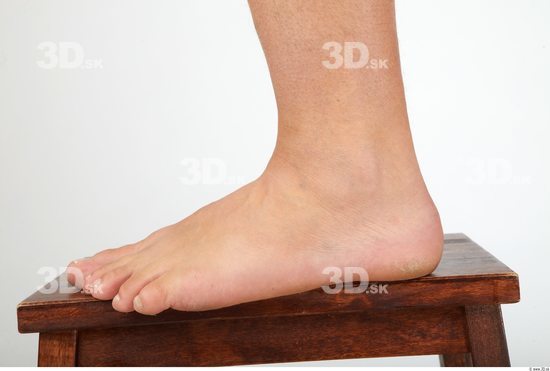 Foot Whole Body Man Nude Casual Chubby Studio photo references