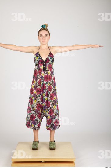 Whole Body Woman T poses Casual Formal Overal Slim Studio photo references