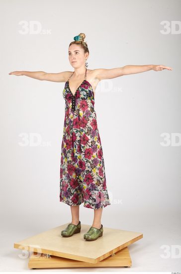 Whole Body Woman T poses Casual Formal Overal Slim Studio photo references