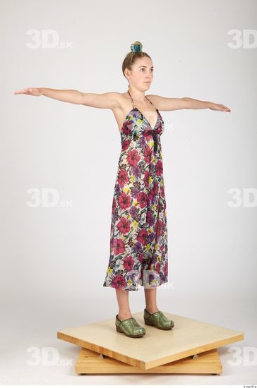 Whole Body Woman T poses Casual Formal Overal Slim Studio photo references