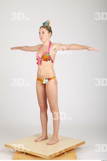 Whole Body Woman T poses Underwear Formal Swimsuit Slim Studio photo references