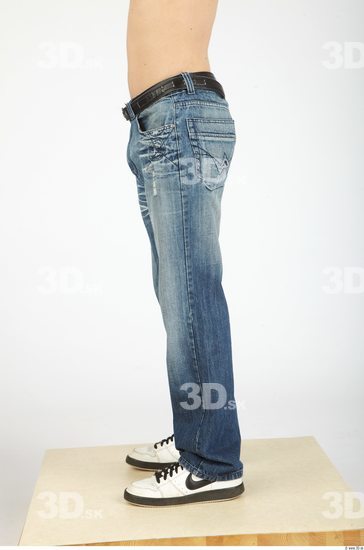 Leg Whole Body Man Casual Jeans Slim Studio photo references