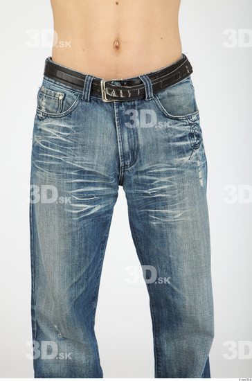 Thigh Whole Body Man Casual Jeans Slim Studio photo references