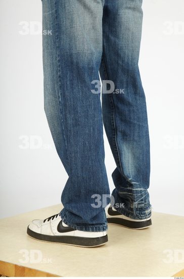 Calf Whole Body Man Casual Jeans Slim Studio photo references