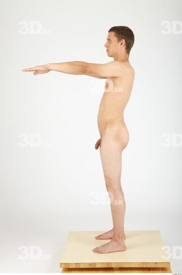 Whole Body Man Nude Casual Slim Studio photo references