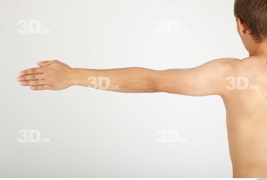 Arm Whole Body Man Nude Casual Slim Studio photo references