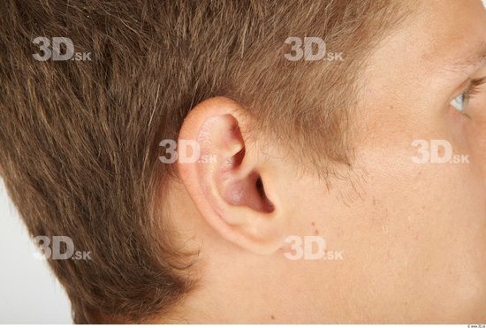 Ear Whole Body Man Casual Slim Studio photo references