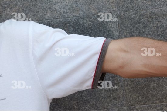 Arm Man White Sports T shirt Athletic