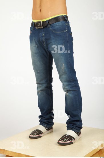 Leg Whole Body Man Casual Jeans Athletic Studio photo references